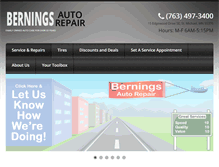 Tablet Screenshot of berningsautorepair.com